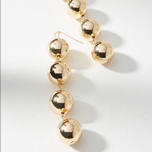 Anthropologie Golden Sphere Drop Earrings